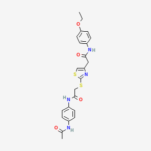 B3309316 N-(4-acetamidophenyl)-2-((4-(2-((4-ethoxyphenyl)amino)-2-oxoethyl)thiazol-2-yl)thio)acetamide CAS No. 941937-34-4
