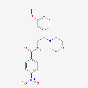 molecular formula C20H23N3O5 B3309323 N-(2-(3-methoxyphenyl)-2-morpholinoethyl)-4-nitrobenzamide CAS No. 941940-50-7