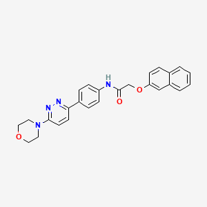 molecular formula C26H24N4O3 B3309328 N-(4-(6-morpholinopyridazin-3-yl)phenyl)-2-(naphthalen-2-yloxy)acetamide CAS No. 941940-64-3