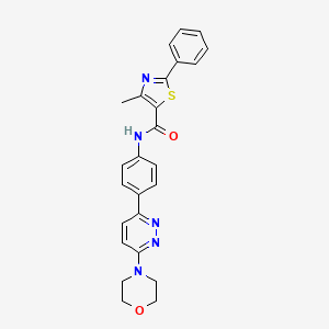 4-methyl-N-(4-(6-morpholinopyridazin-3-yl)phenyl)-2-phenylthiazole-5-carboxamide