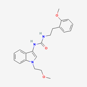 molecular formula C21H25N3O3 B3309368 1-(1-(2-methoxyethyl)-1H-indol-3-yl)-3-(2-methoxyphenethyl)urea CAS No. 941951-78-6