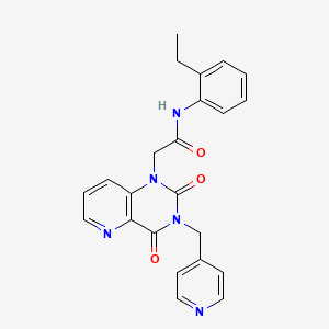 molecular formula C23H21N5O3 B3309388 2-(2,4-dioxo-3-(pyridin-4-ylmethyl)-3,4-dihydropyrido[3,2-d]pyrimidin-1(2H)-yl)-N-(2-ethylphenyl)acetamide CAS No. 941953-38-4