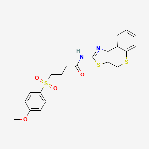 4-((4-methoxyphenyl)sulfonyl)-N-(4H-thiochromeno[4,3-d]thiazol-2-yl)butanamide