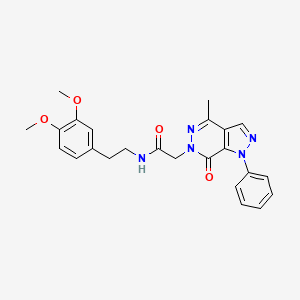 molecular formula C24H25N5O4 B3309461 N-(3,4-dimethoxyphenethyl)-2-(4-methyl-7-oxo-1-phenyl-1H-pyrazolo[3,4-d]pyridazin-6(7H)-yl)acetamide CAS No. 941972-78-7
