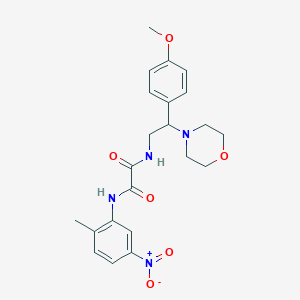 molecular formula C22H26N4O6 B3309483 N1-(2-(4-methoxyphenyl)-2-morpholinoethyl)-N2-(2-methyl-5-nitrophenyl)oxalamide CAS No. 941976-99-4