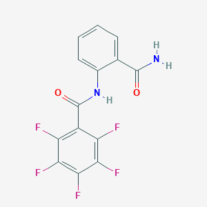 N-(2-carbamoylphenyl)-2,3,4,5,6-pentafluorobenzamide