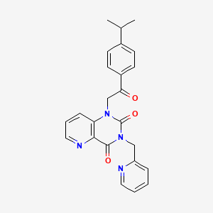 molecular formula C24H22N4O3 B3309548 1-(2-(4-isopropylphenyl)-2-oxoethyl)-3-(pyridin-2-ylmethyl)pyrido[3,2-d]pyrimidine-2,4(1H,3H)-dione CAS No. 941989-08-8