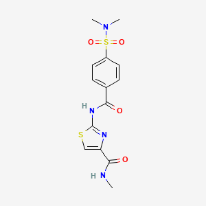 molecular formula C14H16N4O4S2 B3309562 2-(4-(N,N-dimethylsulfamoyl)benzamido)-N-methylthiazole-4-carboxamide CAS No. 941990-51-8