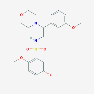 molecular formula C21H28N2O6S B3309576 2,5-dimethoxy-N-(2-(3-methoxyphenyl)-2-morpholinoethyl)benzenesulfonamide CAS No. 941997-03-1