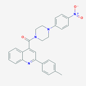molecular formula C27H24N4O3 B330961 4-[(4-{4-Nitrophenyl}-1-piperazinyl)carbonyl]-2-(4-methylphenyl)quinoline 