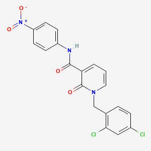 molecular formula C19H13Cl2N3O4 B3309626 1-(2,4-dichlorobenzyl)-N-(4-nitrophenyl)-2-oxo-1,2-dihydropyridine-3-carboxamide CAS No. 942008-76-6