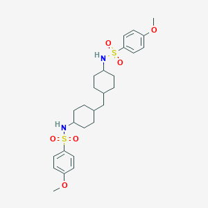 4-methoxy-N-{4-[(4-{[(4-methoxyphenyl)sulfonyl]amino}cyclohexyl)methyl]cyclohexyl}benzenesulfonamide