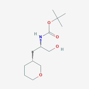 tert-Butyl ((S)-1-hydroxy-3-((R)-tetrahydro-2H-pyran-3-yl)propan-2-yl)carbamate