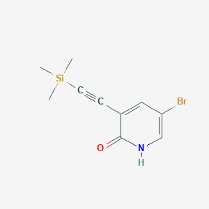 molecular formula C10H12BrNOSi B3309701 2(1H)-Pyridinone, 5-bromo-3-[2-(trimethylsilyl)ethynyl]- CAS No. 942589-70-0