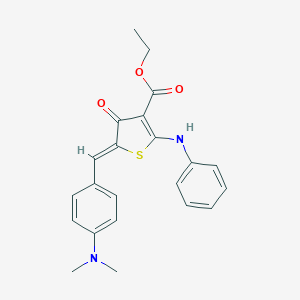 molecular formula C22H22N2O3S B330972 ethyl (5Z)-2-anilino-5-[[4-(dimethylamino)phenyl]methylidene]-4-oxothiophene-3-carboxylate 