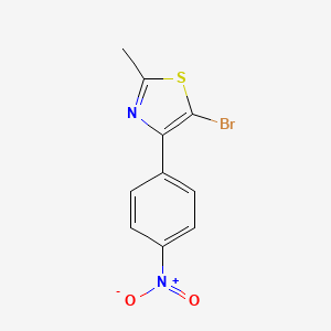 molecular formula C10H7BrN2O2S B3309747 5-Bromo-2-methyl-4-(4-nitrophenyl)-1,3-thiazole CAS No. 942920-44-7