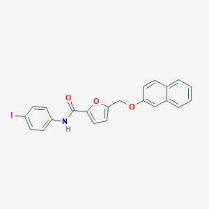 molecular formula C22H16INO3 B330976 N-(4-iodophenyl)-5-[(2-naphthyloxy)methyl]-2-furamide 