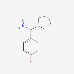 molecular formula C12H16FN B3309790 Cyclopentyl(4-fluorophenyl)methanamine CAS No. 943118-99-8
