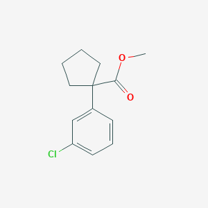 molecular formula C13H15ClO2 B3309796 Methyl 1-(3-chlorophenyl)cyclopentane-1-carboxylate CAS No. 943119-02-6