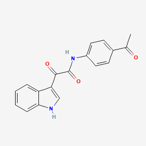 molecular formula C18H14N2O3 B3309810 N-(4-acetylphenyl)-2-(1H-indol-3-yl)-2-oxoacetamide CAS No. 94331-14-3