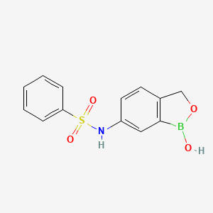 molecular formula C13H12BNO4S B3309815 N-(1,3-dihydro-1-hydroxy-2,1-benzoxaborol-6-yl)Benzenesulfonamide CAS No. 943311-41-9