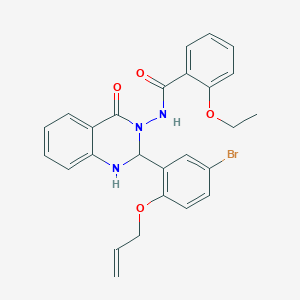 molecular formula C26H24BrN3O4 B330983 N-(2-[2-(allyloxy)-5-bromophenyl]-4-oxo-1,4-dihydro-3(2H)-quinazolinyl)-2-ethoxybenzamide 