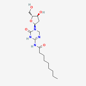 N-(5-((2S,4S,5R)-4-hydroxy-5-(hydroxymethyl)oxolan-2-yl)-4-oxo-1,6-dihydro-1,3,5-triazin-2-yl)nonanamide