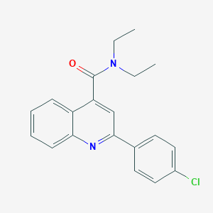 molecular formula C20H19ClN2O B330985 2-(4-chlorophenyl)-N,N-diethylquinoline-4-carboxamide 
