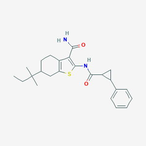 6-Tert-pentyl-2-{[(2-phenylcyclopropyl)carbonyl]amino}-4,5,6,7-tetrahydro-1-benzothiophene-3-carboxamide