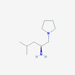 (2S)-4-methyl-1-(pyrrolidin-1-yl)pentan-2-amine