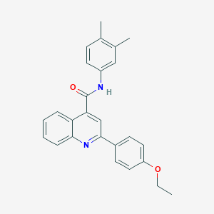 molecular formula C26H24N2O2 B330989 N-(3,4-dimethylphenyl)-2-(4-ethoxyphenyl)quinoline-4-carboxamide 