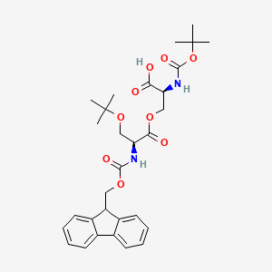 molecular formula C30H38N2O9 B3309930 Boc-Ser(Fmoc-Ser(tBu))-OH CAS No. 944283-11-8