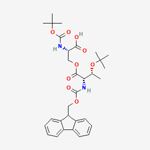 (2S)-3-[(2S,3R)-2-(9H-fluoren-9-ylmethoxycarbonylamino)-3-[(2-methylpropan-2-yl)oxy]butanoyl]oxy-2-[(2-methylpropan-2-yl)oxycarbonylamino]propanoic acid