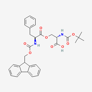 molecular formula C32H34N2O8 B3309937 Boc-Ser(Fmoc-Phe)-OH CAS No. 944283-23-2