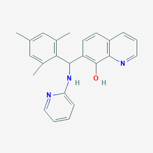 molecular formula C24H23N3O B330995 7-[Mesityl(2-pyridinylamino)methyl]-8-quinolinol 
