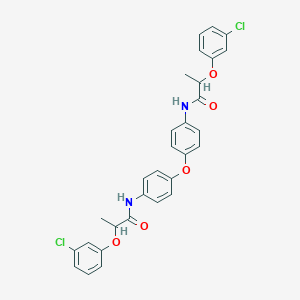 molecular formula C30H26Cl2N2O5 B330997 2-(3-chlorophenoxy)-N-[4-(4-{[2-(3-chlorophenoxy)propanoyl]amino}phenoxy)phenyl]propanamide 
