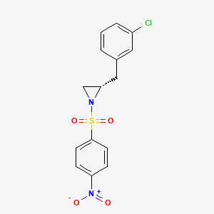 molecular formula C15H13ClN2O4S B3309996 2-Benzyl-1-(4-nitro-benzenesulfonyl)-aziridine CAS No. 944805-74-7