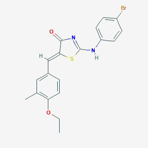 molecular formula C19H17BrN2O2S B331000 (5Z)-2-(4-bromoanilino)-5-[(4-ethoxy-3-methylphenyl)methylidene]-1,3-thiazol-4-one 