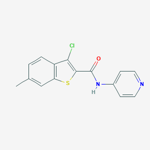 molecular formula C15H11ClN2OS B331001 3-chloro-6-methyl-N-(4-pyridinyl)-1-benzothiophene-2-carboxamide 