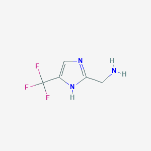 molecular formula C5H6F3N3 B3310031 (4-(Trifluoromethyl)-1H-imidazol-2-YL)methanamine CAS No. 944898-11-7