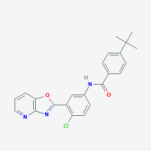 molecular formula C23H20ClN3O2 B331009 4-tert-butyl-N-[4-chloro-3-([1,3]oxazolo[4,5-b]pyridin-2-yl)phenyl]benzamide 
