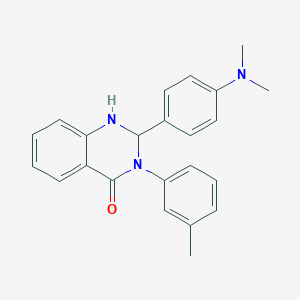 molecular formula C23H23N3O B331010 2-[4-(dimethylamino)phenyl]-3-(3-methylphenyl)-2,3-dihydro-4(1H)-quinazolinone 