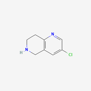 molecular formula C8H9ClN2 B3310104 3-Chloro-5,6,7,8-tetrahydro-1,6-naphthyridine CAS No. 944905-57-1