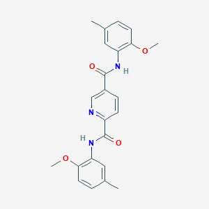 molecular formula C23H23N3O4 B331016 N,N'-bis(2-methoxy-5-methylphenyl)pyridine-2,5-dicarboxamide 