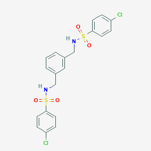 molecular formula C20H18Cl2N2O4S2 B331017 4-chloro-N-[3-({[(4-chlorophenyl)sulfonyl]amino}methyl)benzyl]benzenesulfonamide 
