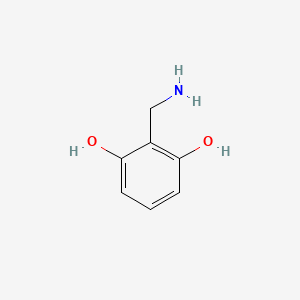 molecular formula C7H9NO2 B3310188 2-(Aminomethyl)benzene-1,3-diol CAS No. 94564-81-5