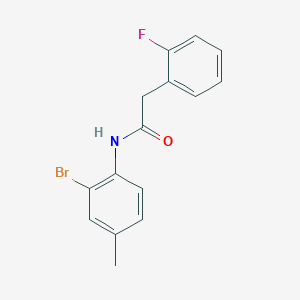 molecular formula C15H13BrFNO B331019 N-(2-bromo-4-methylphenyl)-2-(2-fluorophenyl)acetamide 