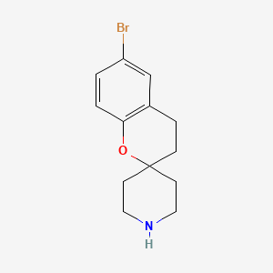 molecular formula C13H16BrNO B3310198 6-溴螺[色满-2,4'-哌啶] CAS No. 945722-86-1
