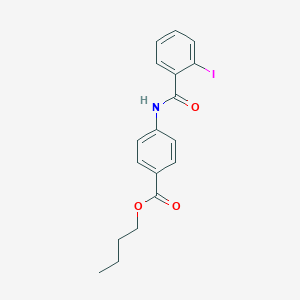 molecular formula C18H18INO3 B331021 Butyl 4-[(2-iodobenzoyl)amino]benzoate 