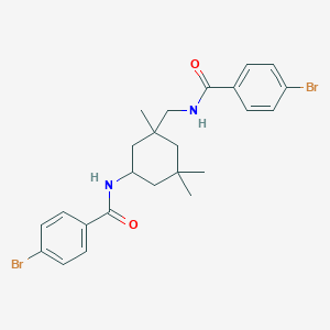 molecular formula C24H28Br2N2O2 B331022 4-bromo-N-(3-{[(4-bromobenzoyl)amino]methyl}-3,5,5-trimethylcyclohexyl)benzamide 